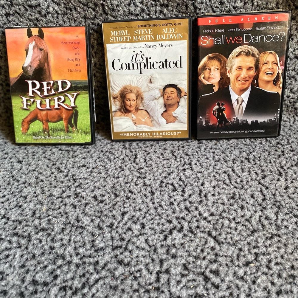 Lot of 3 DVDs — Red Fury, It's Complicated, Shall We Dance?